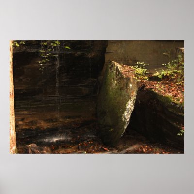 The Cave and Waterfall Poster by GingerBarritt