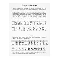 The Celestial Alphabet Angelic Script Chart Photo Art