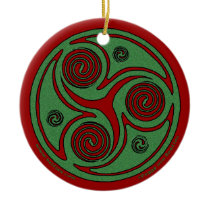 The Celtic Christmas Spiral Ornament ornaments