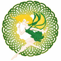 The Celtic Wish fairy acrylic sculpture keychains photo sculptures
