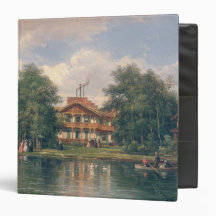 The Chalet with  Yellow Door in Bois de Vinyl Binder