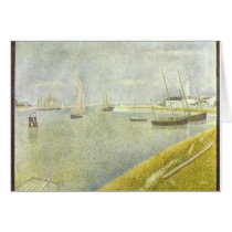 The channel of Gravelines by Georges Seurat Cards