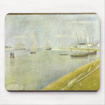 The channel of Gravelines by Georges Seurat Mousepad