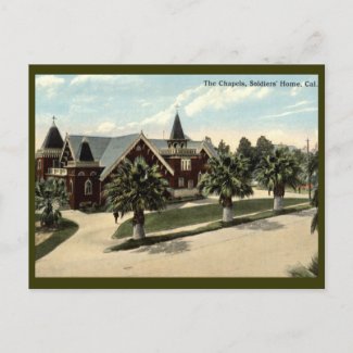 The Chapels, Soldiers Home, Los Angeles, CA postcard