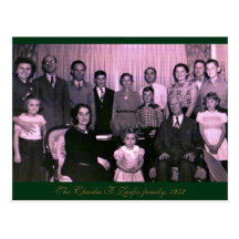 The Charles F ZARFOS family, 1952 Postcard