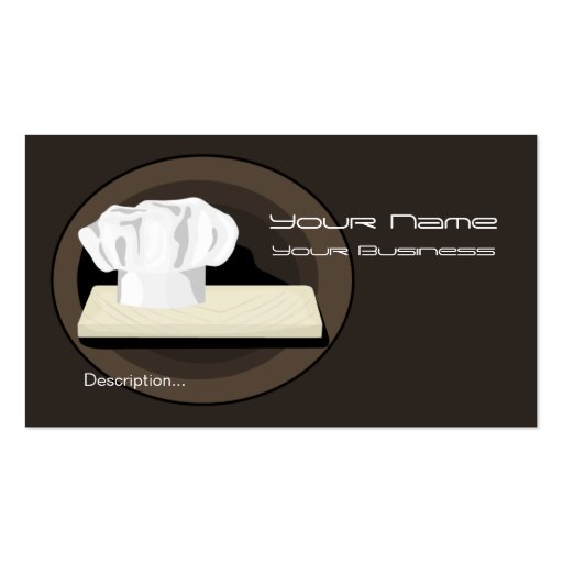 The Chef Business Card (front side)