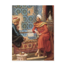 The Chess Game in detail postcard