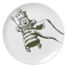 The Chess King Tenniel Dinner Plate