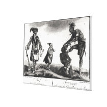 The Chief of the Savages Scalping his Enemy canvas prints