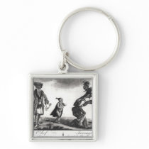 The Chief of the Savages Scalping his Enemy keychains