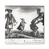 The Chief of the Savages Scalping his Enemy magnets