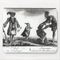 The Chief of the Savages Scalping his Enemy mousepads
