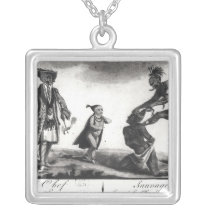 The Chief of the Savages Scalping his Enemy necklaces