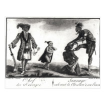 The Chief of the Savages Scalping his Enemy postcards