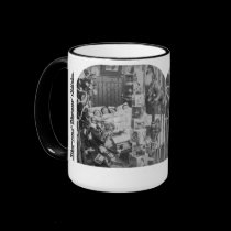 The Children were Nestled All Snug in their Bed mugs