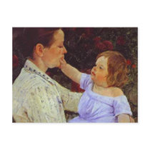 The Child's Caress. c. 1890, Mary Cassatt postcards by vintagegiftmall The Child's Caress. c. 1890, Mary Cassatt postcards
