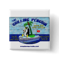 The Chilling Penguin Button by diveinspirations The Chilling Penguin Button