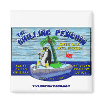 The Chilling Penguin Magnet by diveinspirations The Chilling Penguin Magnet