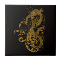 The Chinese year of the dragon 2012 Tile