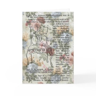 The Chippendale Chair Greeting Card card