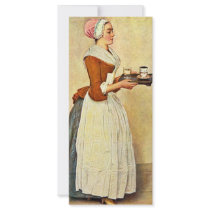 The Chocolate Girl (Miss Baldauf),  By Liotard Jea Rack Card Design