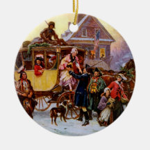The Christmas Coach Christmas Tree Ornaments