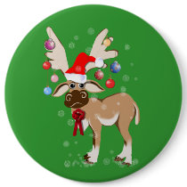 The Christmas Reindeer Button