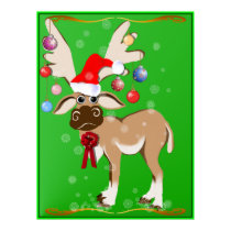 The Christmas Reindeer Poster posters by Lotacats The Christmas Reindeer Poster posters