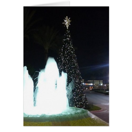 The Christmas Tree And Fountain Card