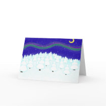 The Christmas tree forest cards
