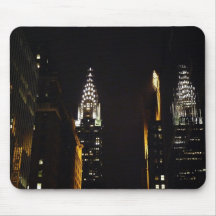 The Chrysler Building at Night, New York City Mousepads