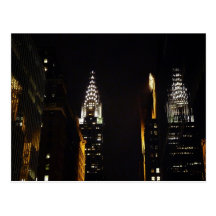 The Chrysler Building at Night, New York City Postcards