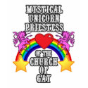 The Church of Gay (priestess) t-shirts