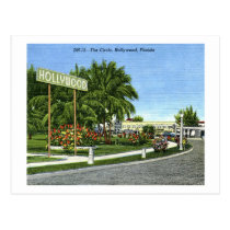 The Circle, Hollywood, Florida Vintage Post Card
