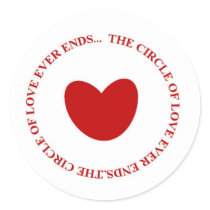 The circle of love stickers