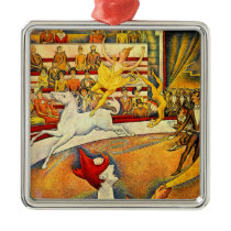 The Circus by Georges Pierre Seurat Christmas Ornament