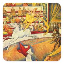 The Circus by Georges Pierre Seurat Square Sticker