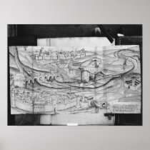 The city and the village of Carcassonne, 1462 Print