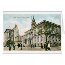 "The City Hall" New York Card