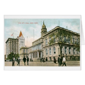 "The City Hall" New York Card