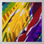 The City II - Abstract Rainbow Streams Poster