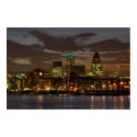 The City of London at night posters