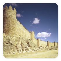 The city walls square stickers