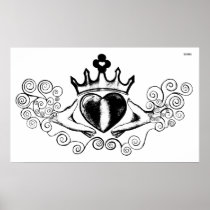 The Claddagh (Black) Print