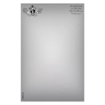 The Claddagh (Black) Personalized Stationery