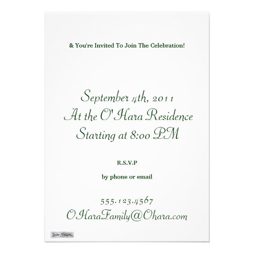 The Claddagh (Full Colour) Personalized Invitations