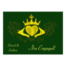 The Claddagh (Gold) Personalized Invites