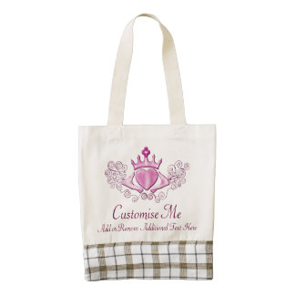 The Claddagh (Pink) Zazzle HEART Tote Bag