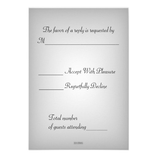 The Claddagh R.S.V.P card (Black) Invitation