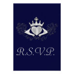 The Claddagh R.S.V.P card (Silver) Custom Invitations